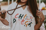 Chi Omega Colorful Recruitment Notch Tee