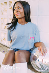 Chi Omega Owloween Colorful Skull Tee