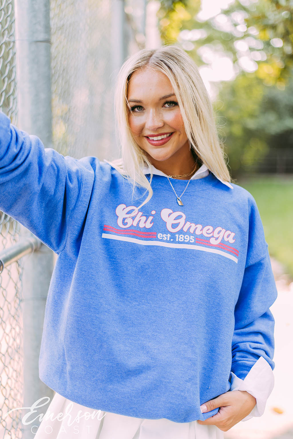 Chi Omega Royal Blue Sweatshirt