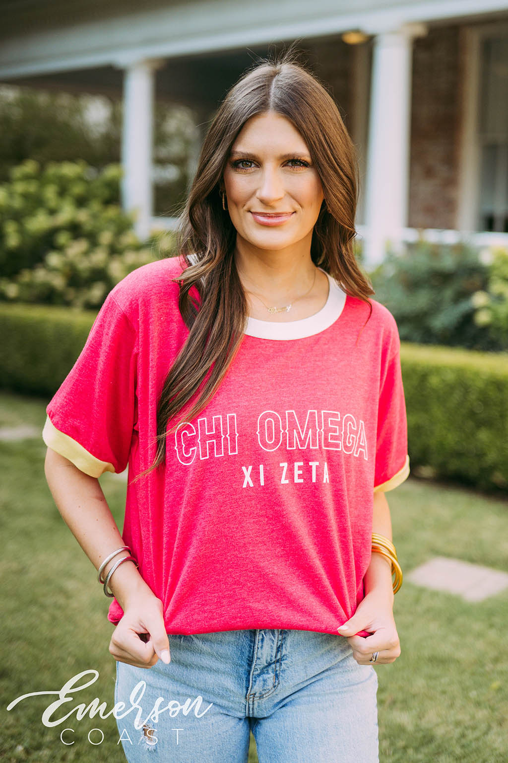 Chi Omega PR Simple Colorblock Ringer