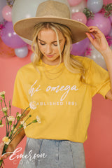 Chi Omega Yellow Recruitment Tee