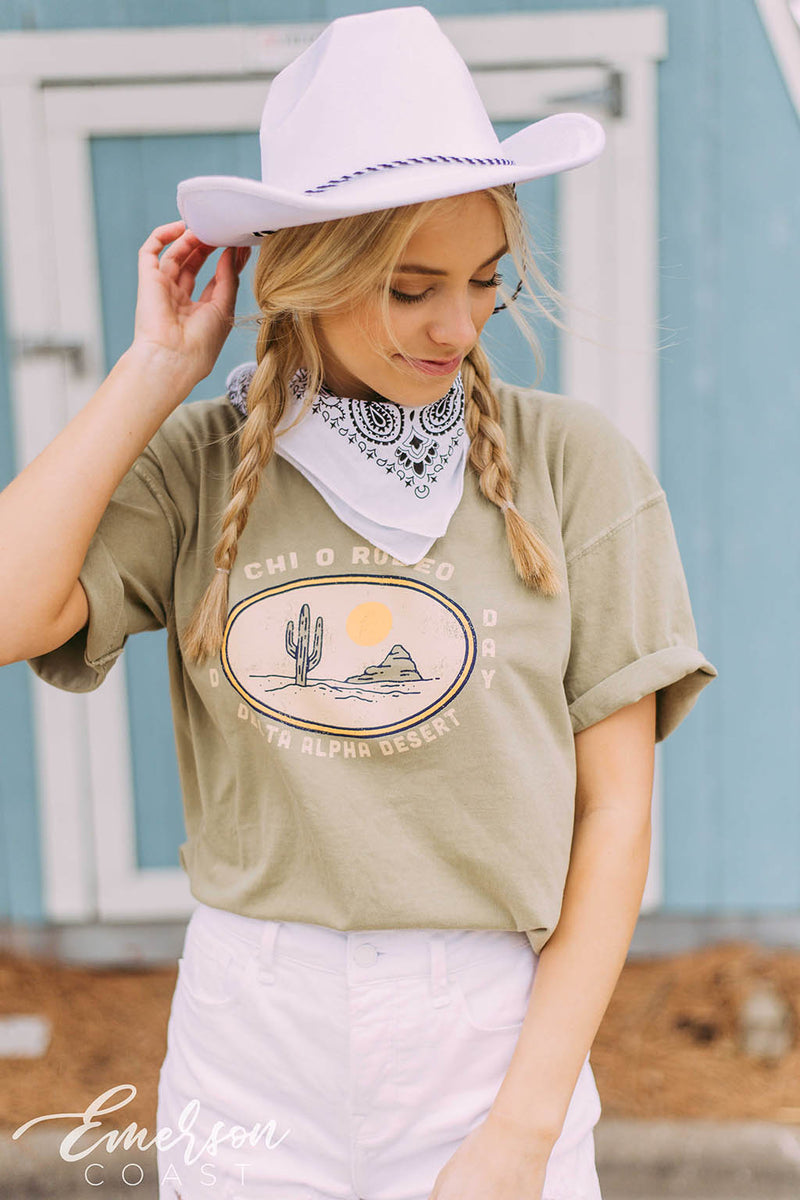 Chi Omega Rodeo Bid Day Tee – Emerson Coast