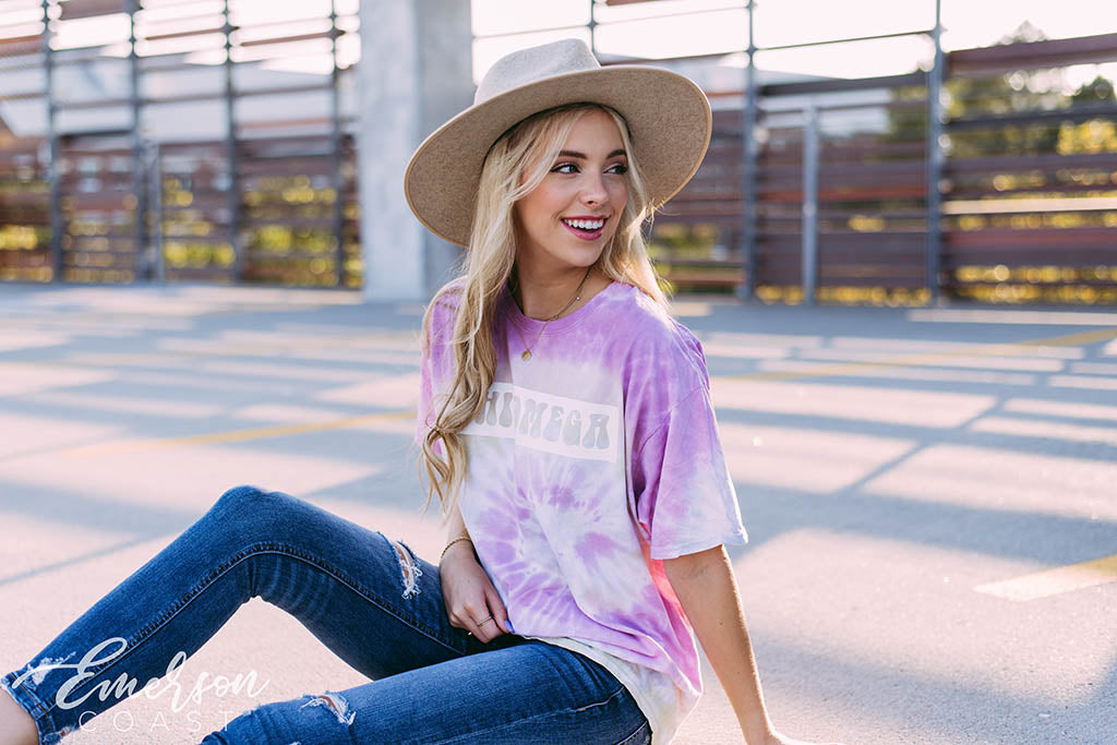 Chi Omega Pink Tie Dye PR Tshirt