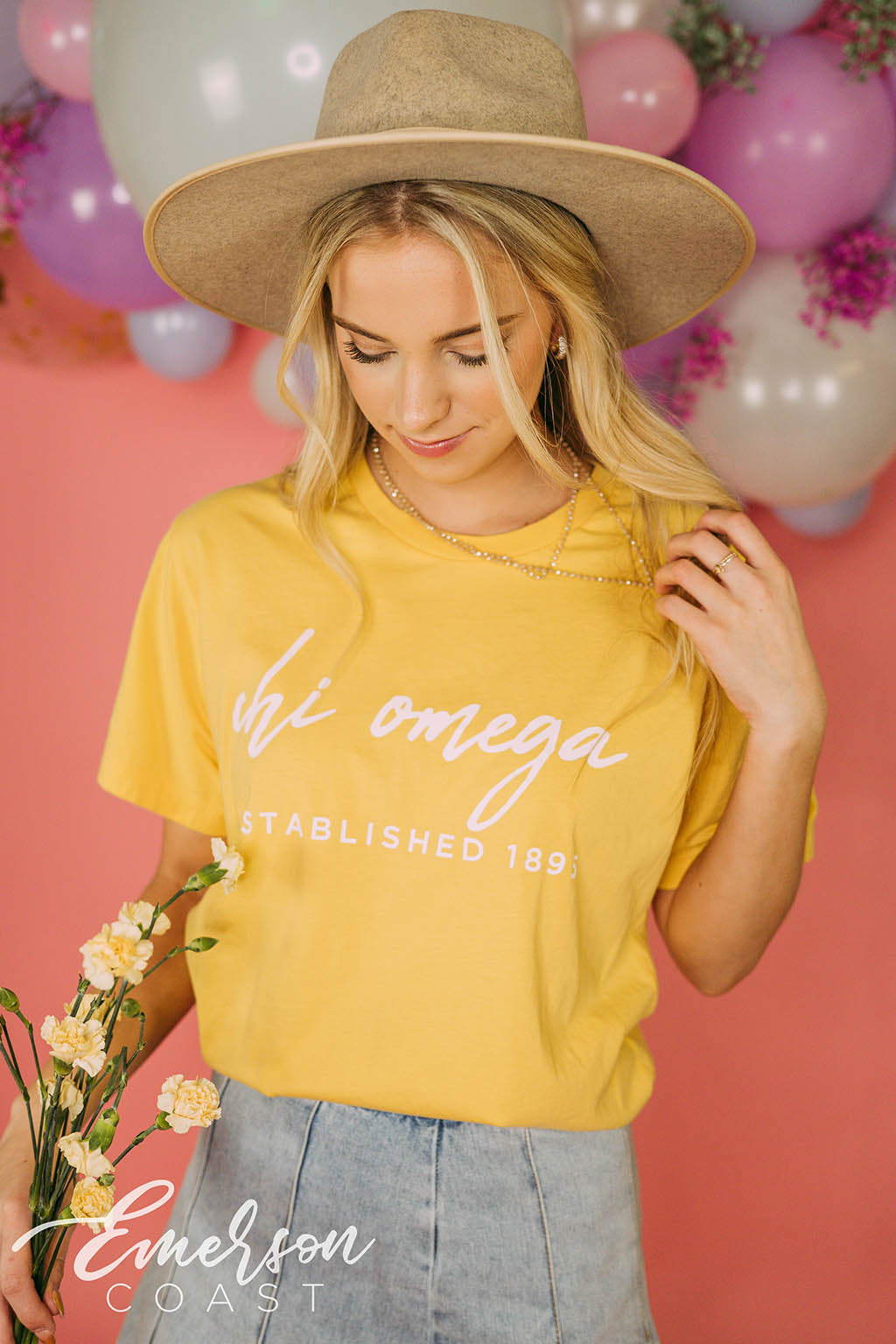 Chi Omega Yellow Recruitment Tee