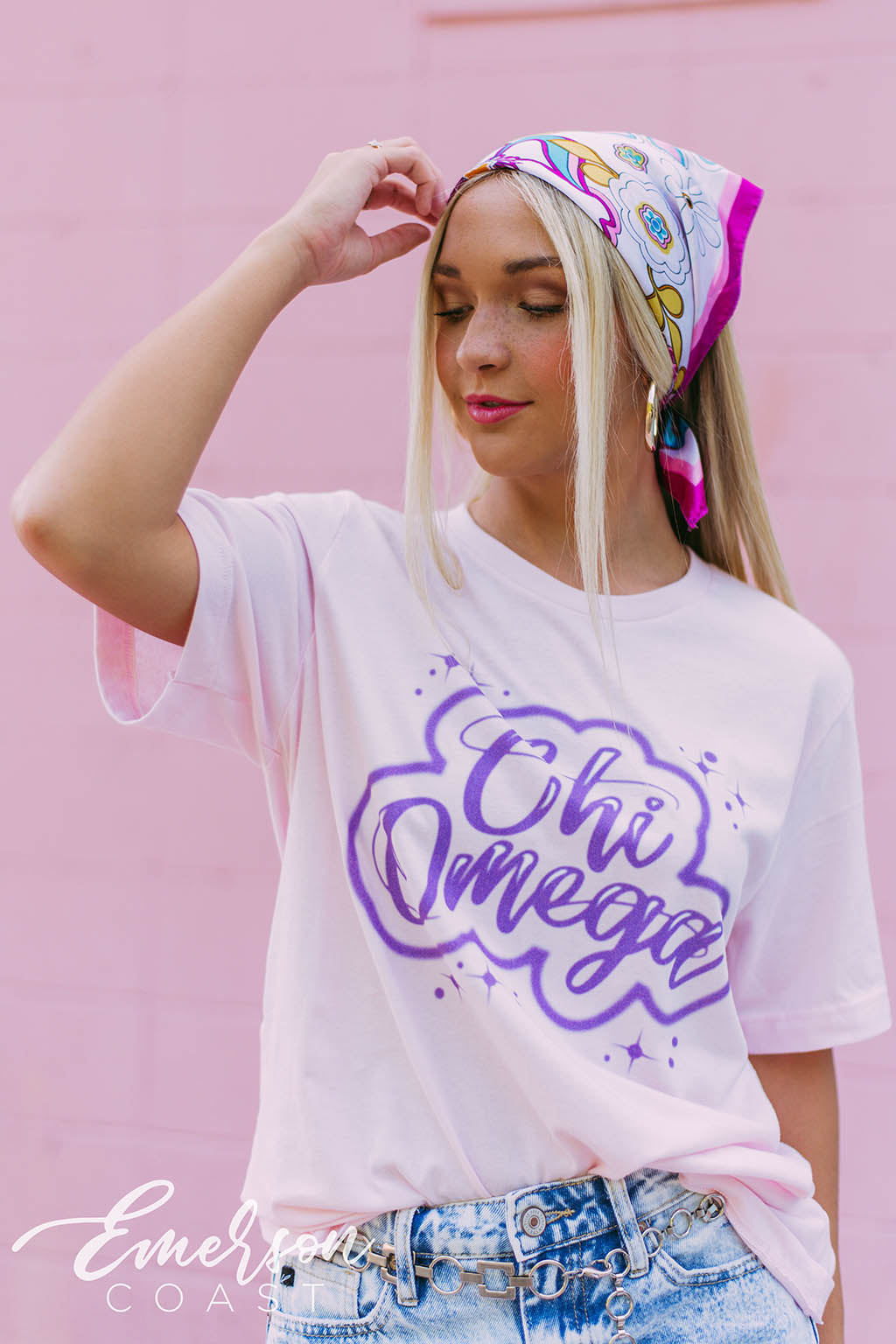 Chi Omega Airbrush Tshirt