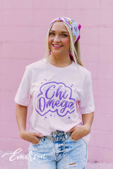 Chi Omega Airbrush Tshirt