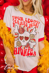 Chi Omega Bid Day Your Legacy Starts Here Ringer Tee