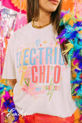 Chi Omega Bid Day Electric Colorful Tee