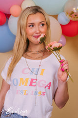 Chi Omega Colorful Recruitment T-shirt