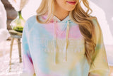 Chi Omega Tie Dye Corduroy Hoodie