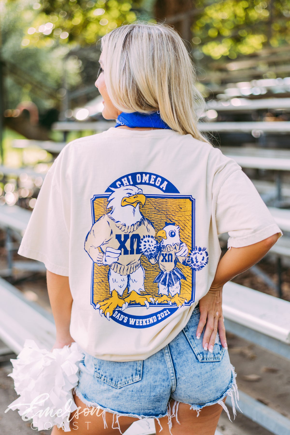 Chi Omega Vintage Mascot Dads Weekend Tee