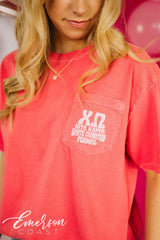 Chi Omega White Carnation Formal Skull Tee