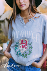 Chi Omega Crest Notch Tee