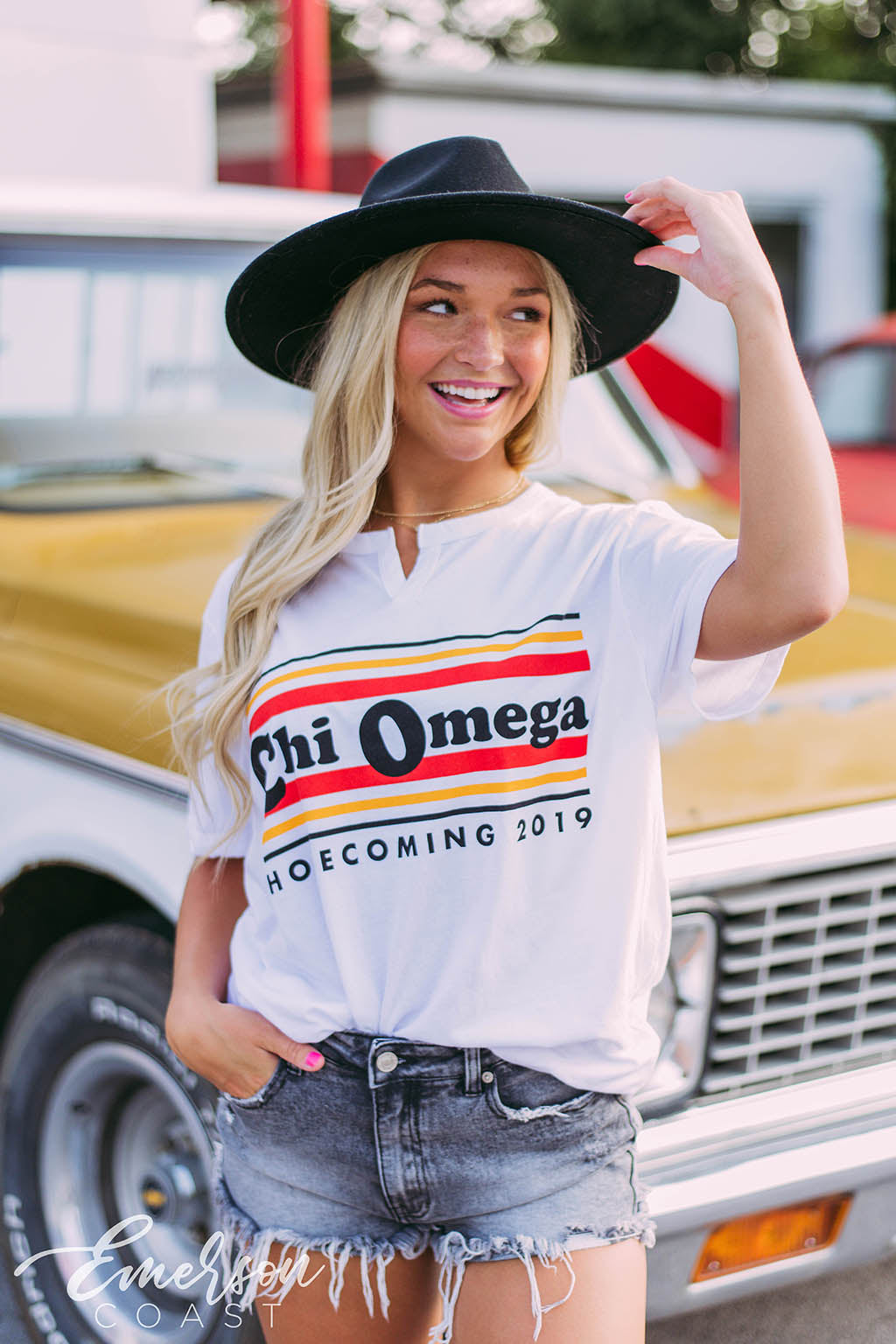 Chi Omega Homecoming Notch Tee