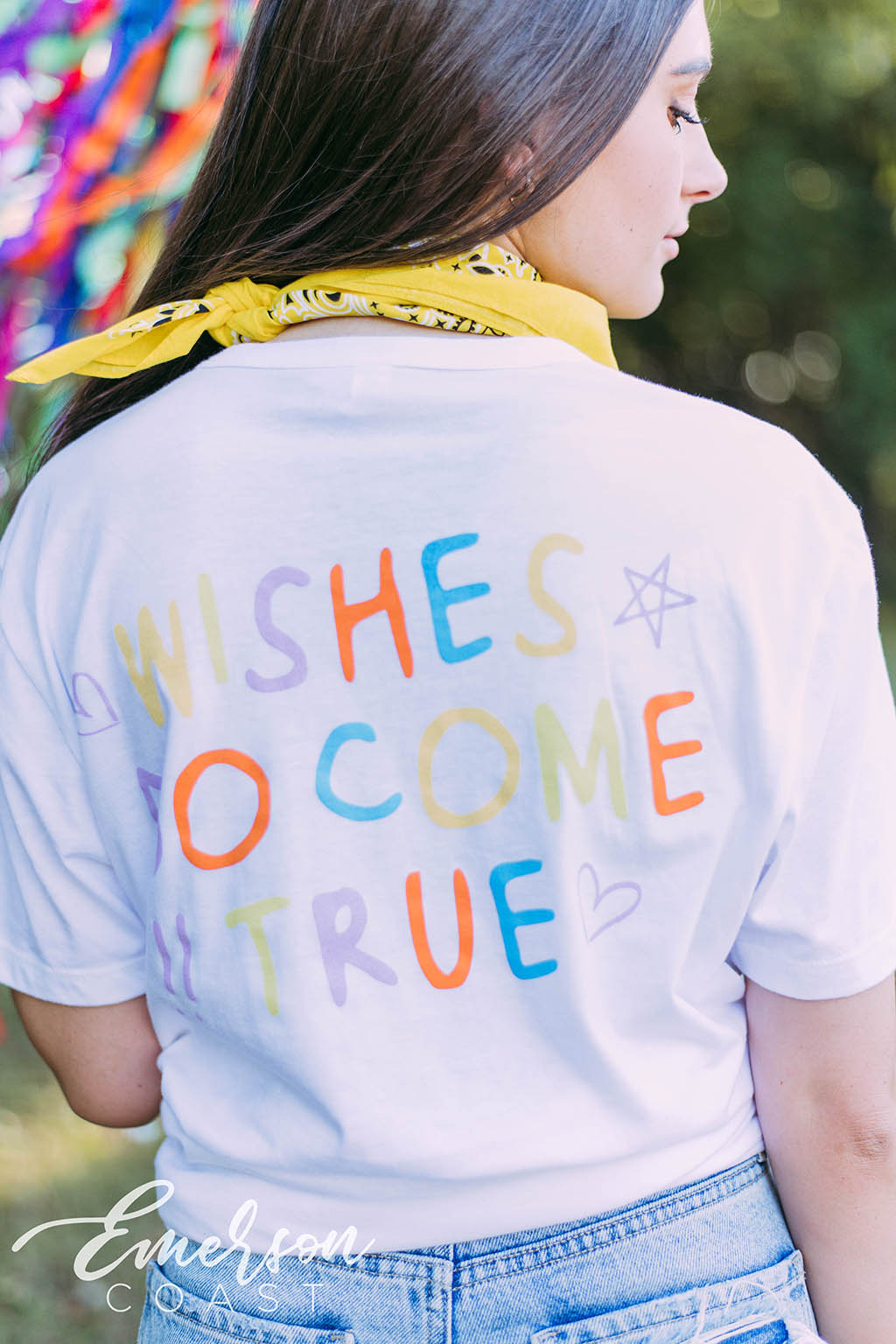 Chi Omega Loves Make A Wish Notch Tee