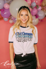 Chi Omega Make A Wish Ringer Tee