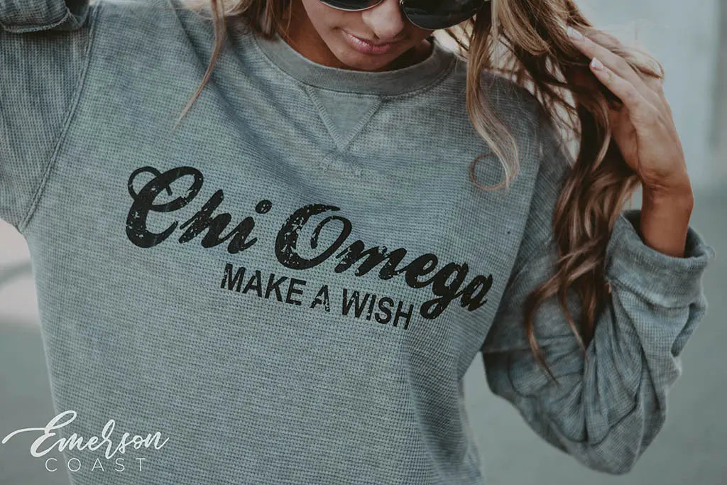 Chi Omega Make a Wish Long Sleeve Thermal