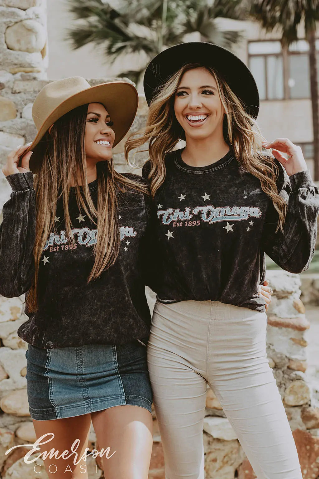 Chi Omega Mineral Wash Long Sleeve Tee