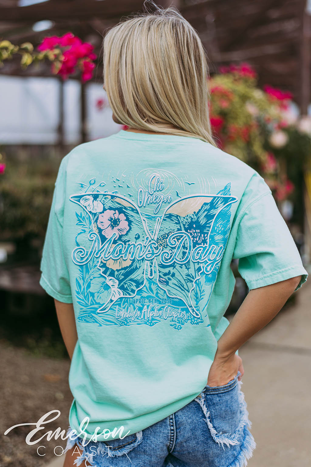 Chi Omega Mom&#39;s Day Butterfly Tee