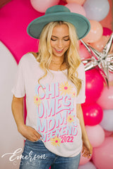 Chi Omega Floral Moms Weekend Slouchy Tee