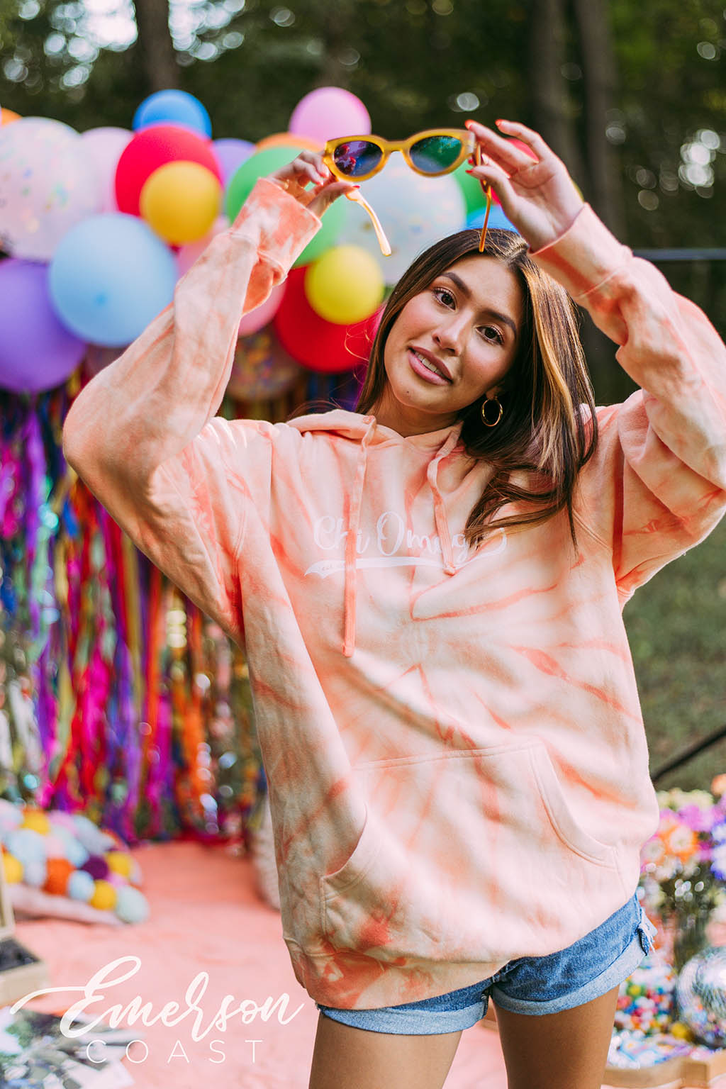 Chi Omega Just Peachy Hoodie