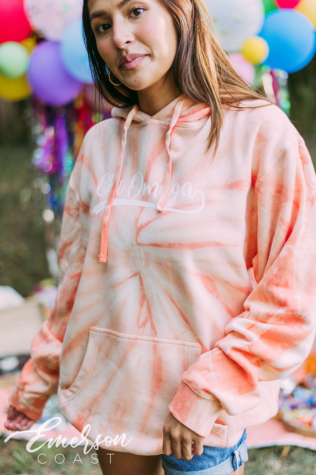 Chi Omega Just Peachy Hoodie