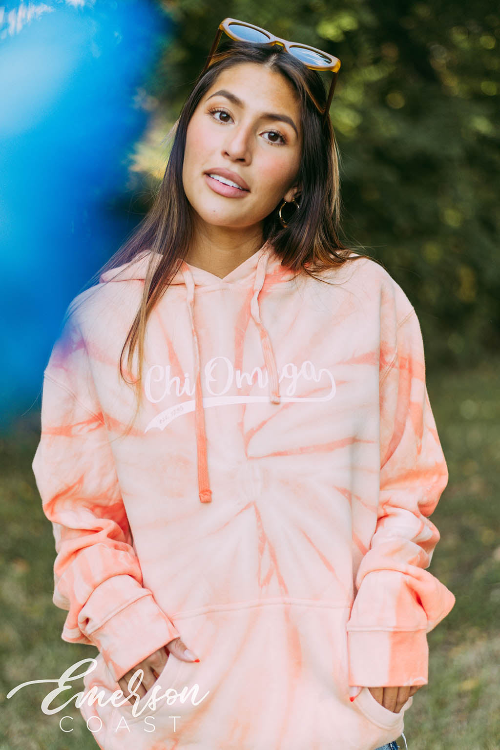 Chi Omega Just Peachy Hoodie