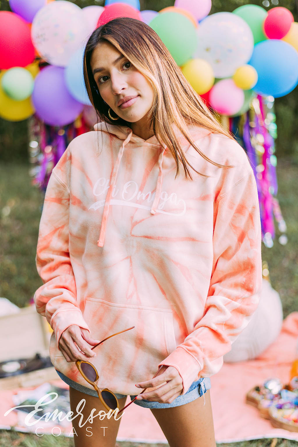 Chi Omega Just Peachy Hoodie