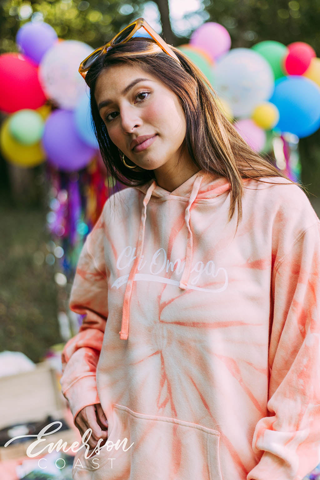 Chi Omega Just Peachy Hoodie