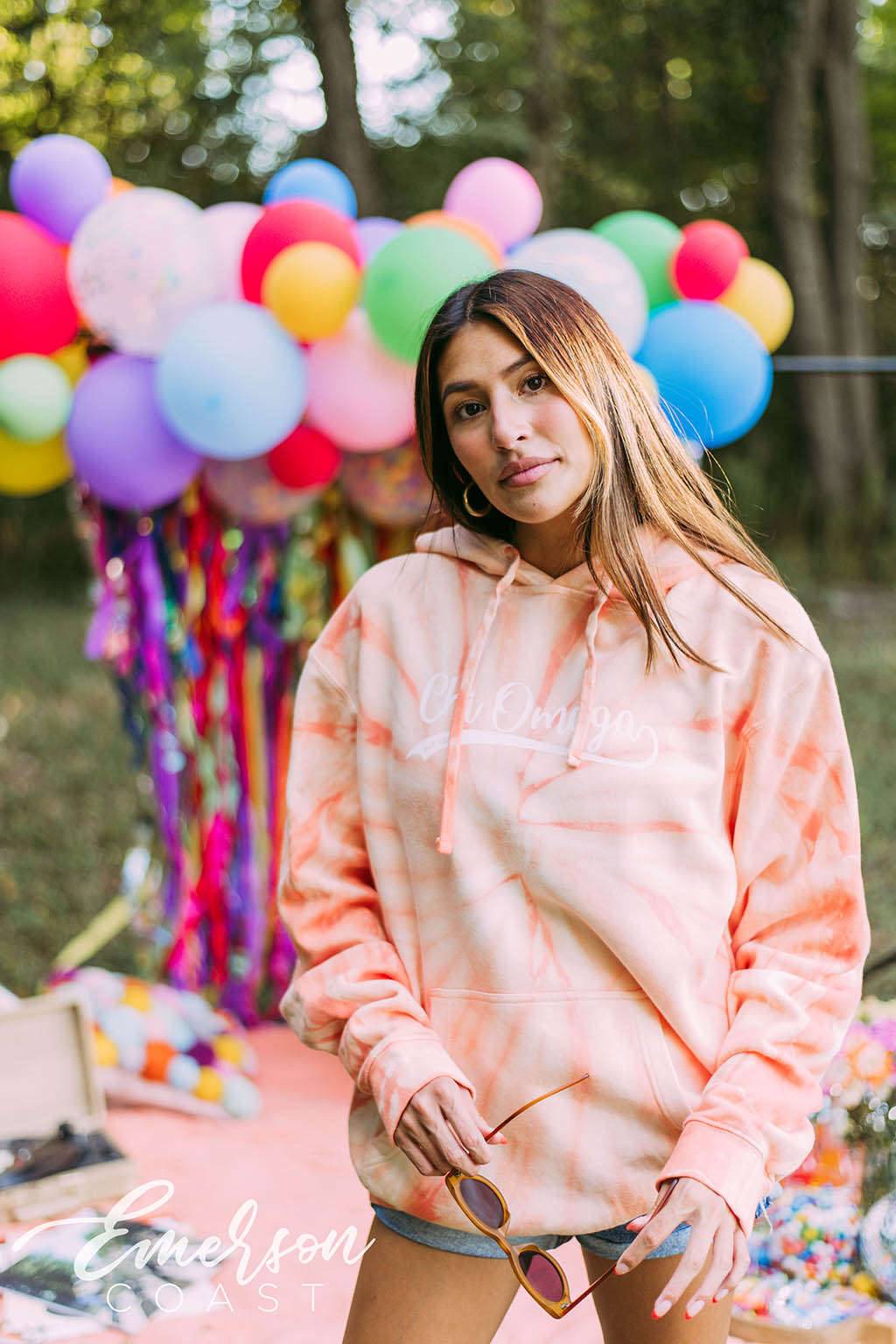 Chi Omega Just Peachy Hoodie