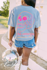 Chi Omega Owloween Colorful Skull Tee