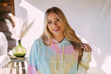 Chi Omega Tie Dye Corduroy Hoodie