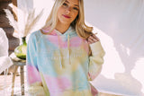 Chi Omega Tie Dye Corduroy Hoodie