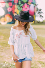 Chi O Sisters On Purpose Peplum Tee