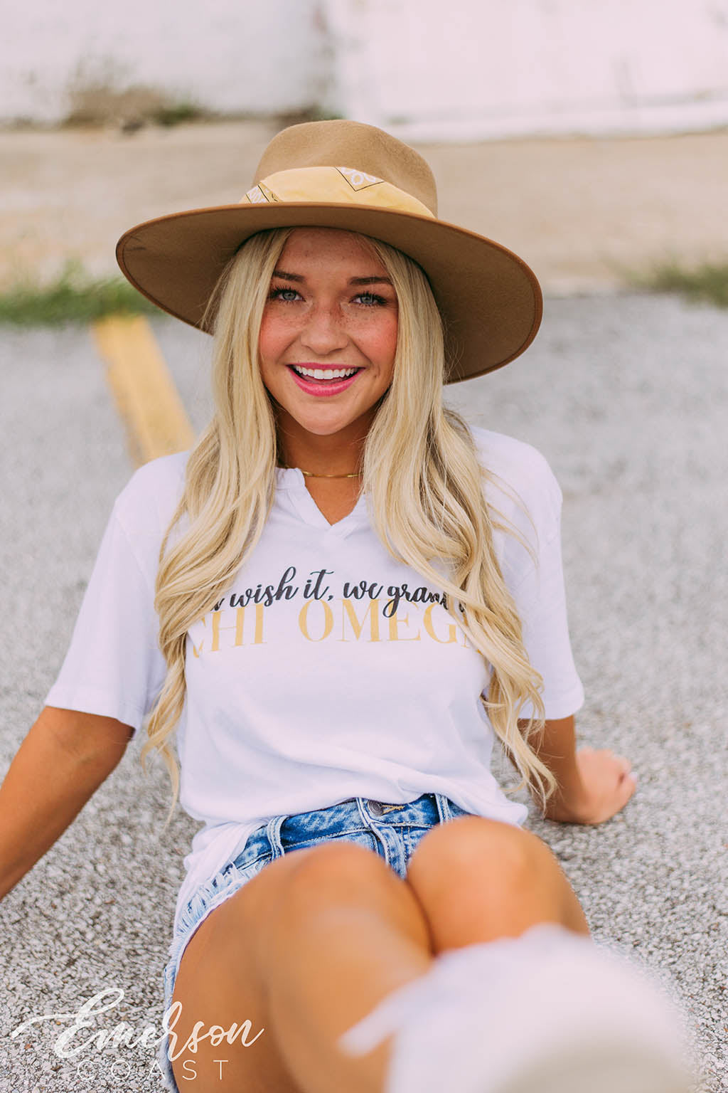 Chi O You Wish it We Grant It Notch Tee