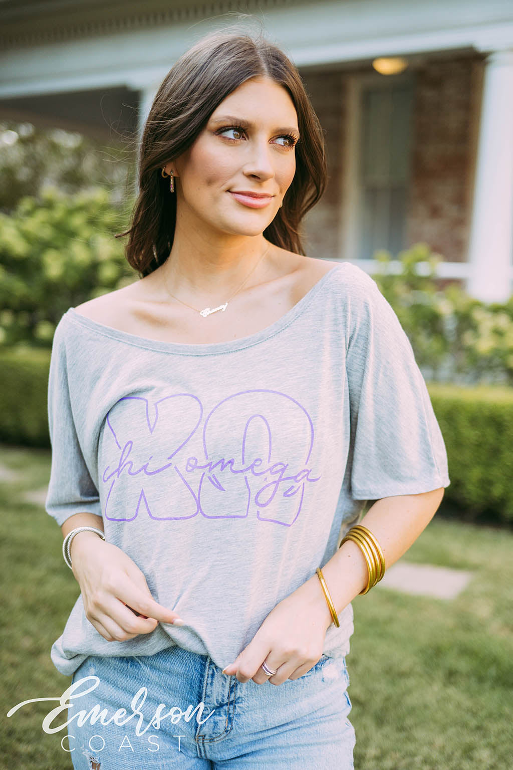 Chi Omega Recruitment Slouchy Tee