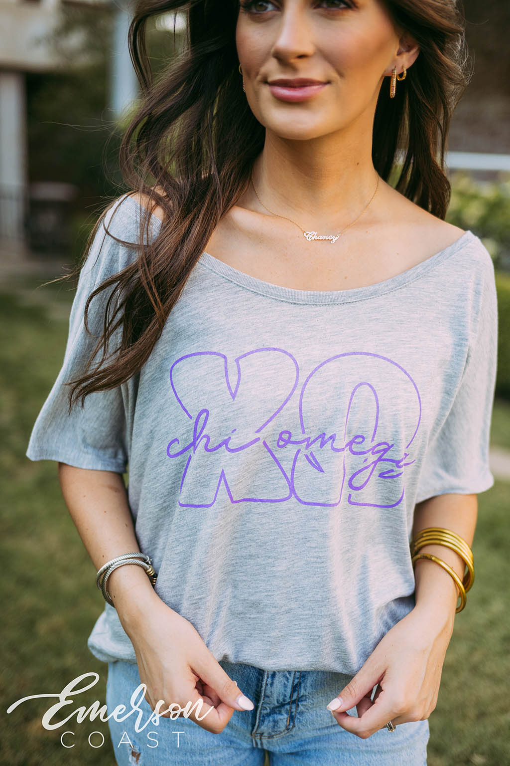 Chi Omega Recruitment Slouchy Tee