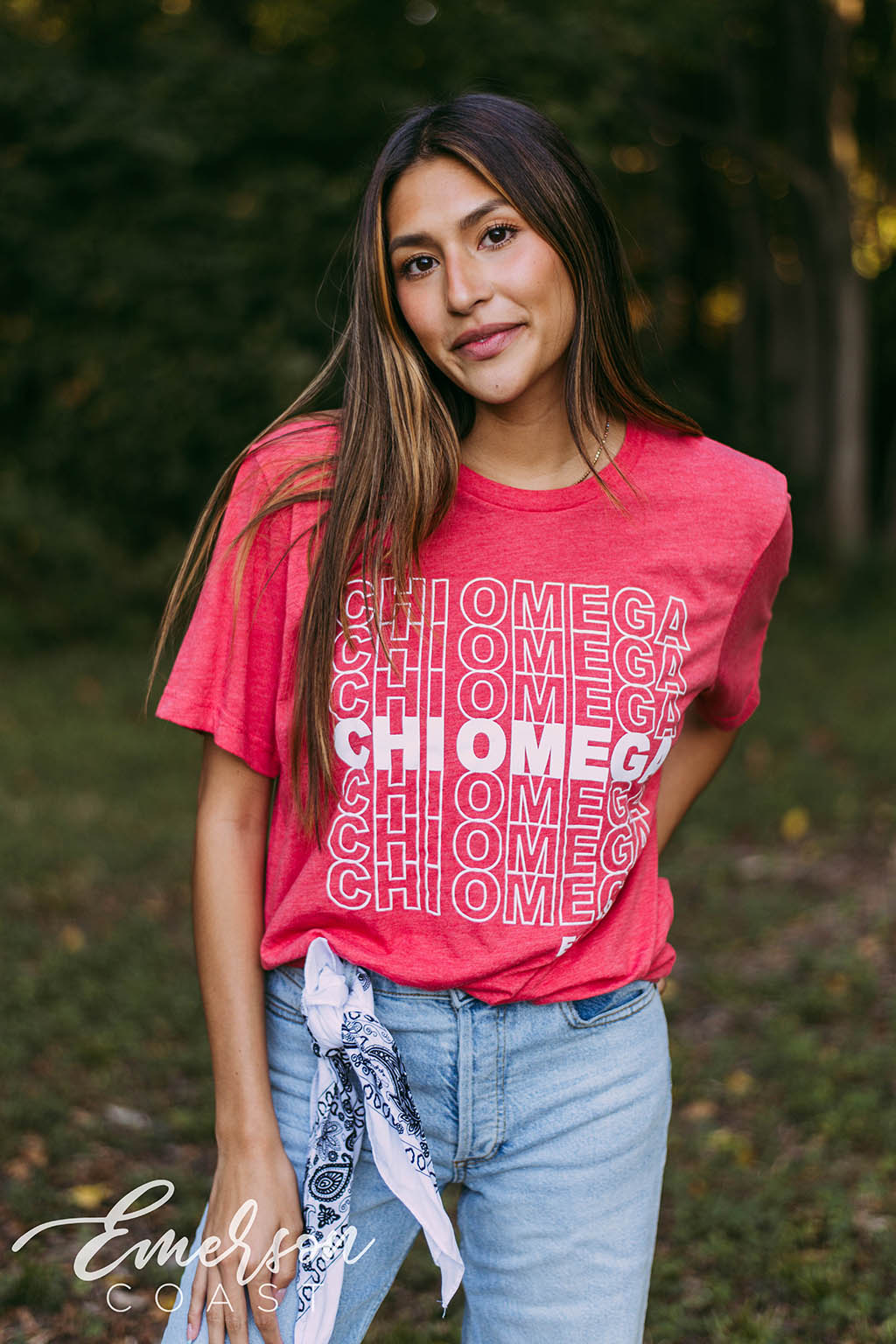 Chi Omega Red PR Tshirt