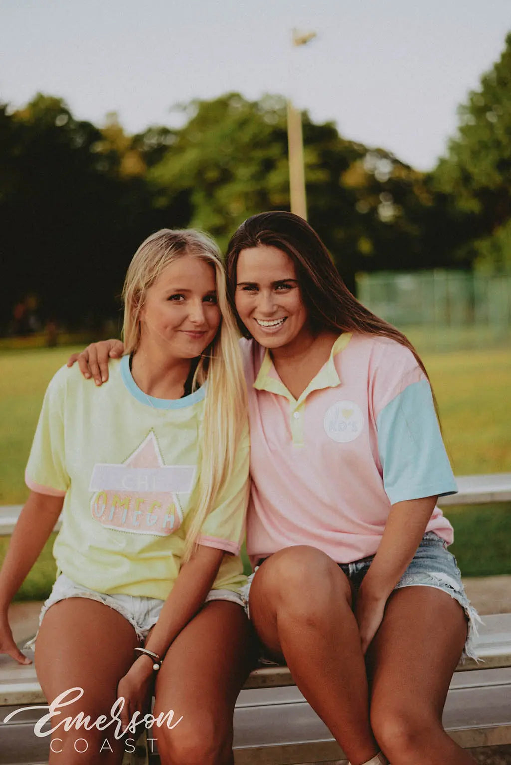 Chi Omega Pastel Ringer PR Tee