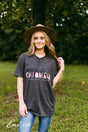 Chi Omega Sisterhood Retreat Short Sleeve Henley