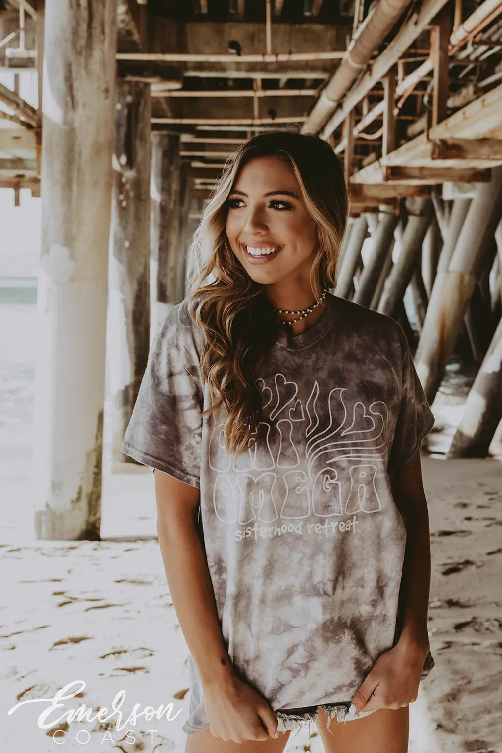 Chi O Sisterhood Retreat Tie Dye Tee