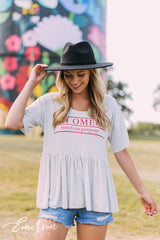 Chi O Sisters On Purpose Peplum Tee