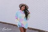 Chi O Spring Tie Dye Corded Hoodie
