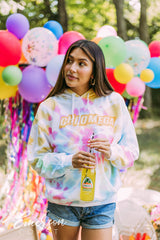 Chi Omega Retro Watercolor Hoodie