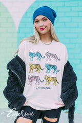 Chi Omega Retro Tiger PR Tshirt