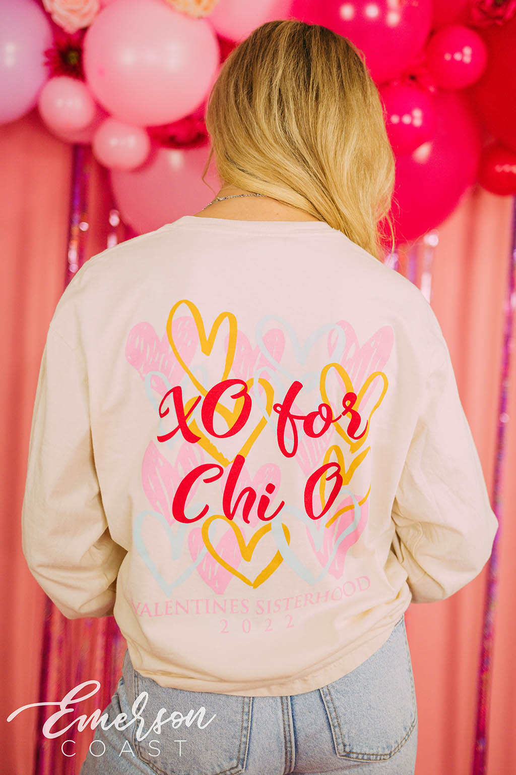 Chi O Xo For Chi O Valentines Day Long Sleeve Tee
