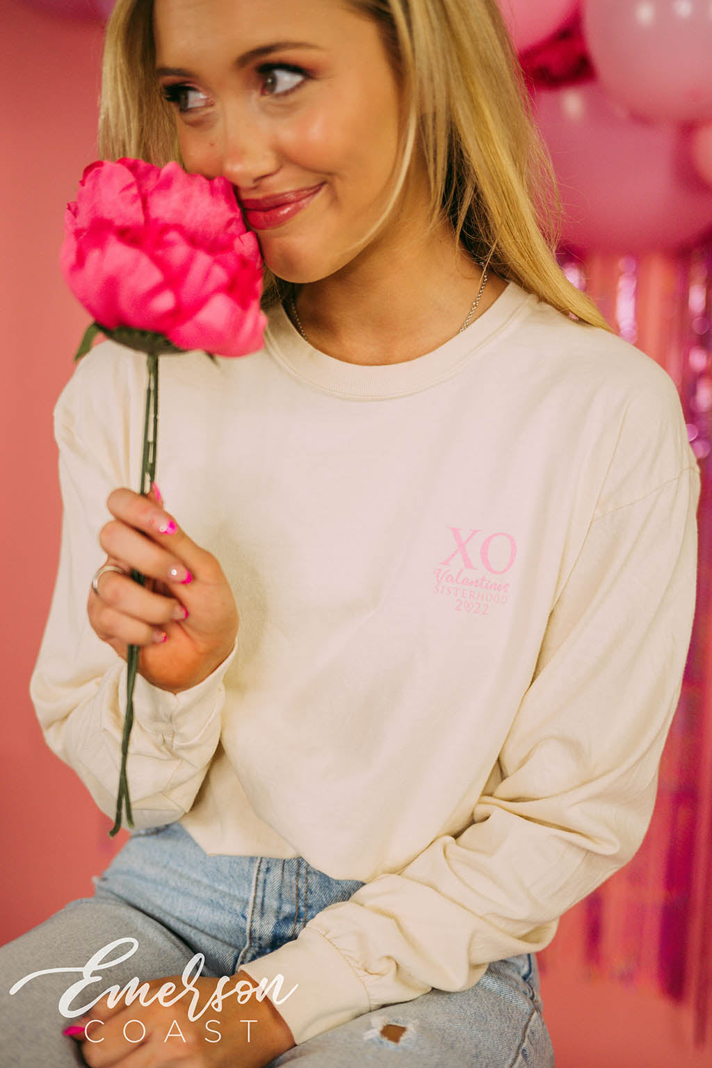 Chi O Xo For Chi O Valentines Day Long Sleeve Tee