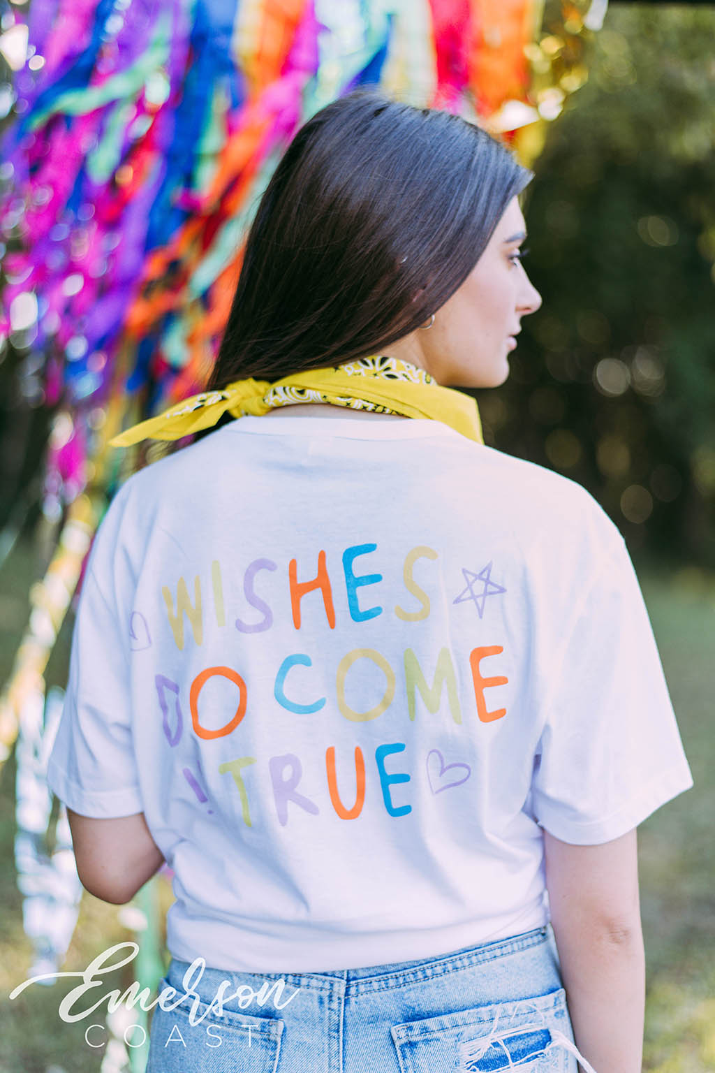 Chi Omega Loves Make A Wish Notch Tee