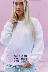 Chi O Pink Butterfly Sweatshirt