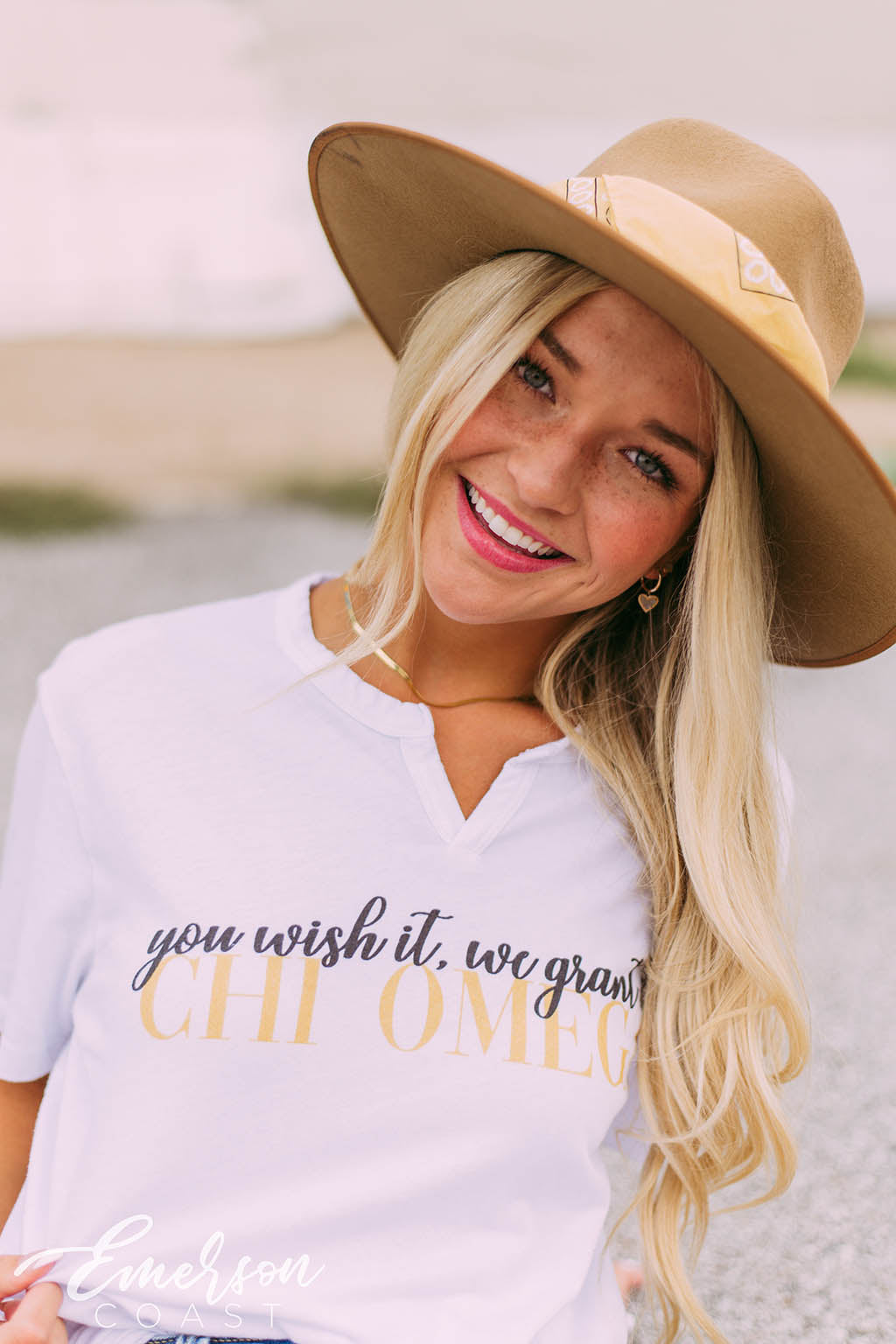 Chi O You Wish it We Grant It Notch Tee